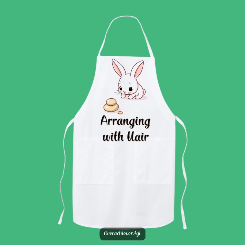 Funny Bunny Pebble Arranger Apron: Cook with Precision & Humor