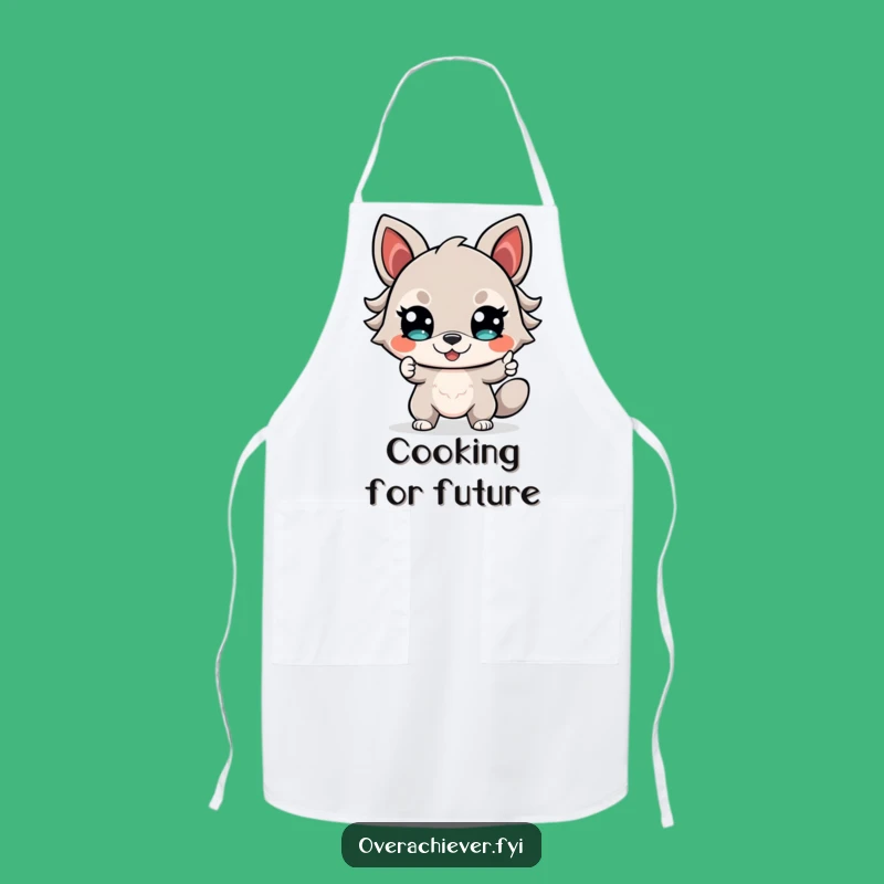 Funny Determined Animal Apron: Confident Cook Points to Future Success, Great Funny Gift