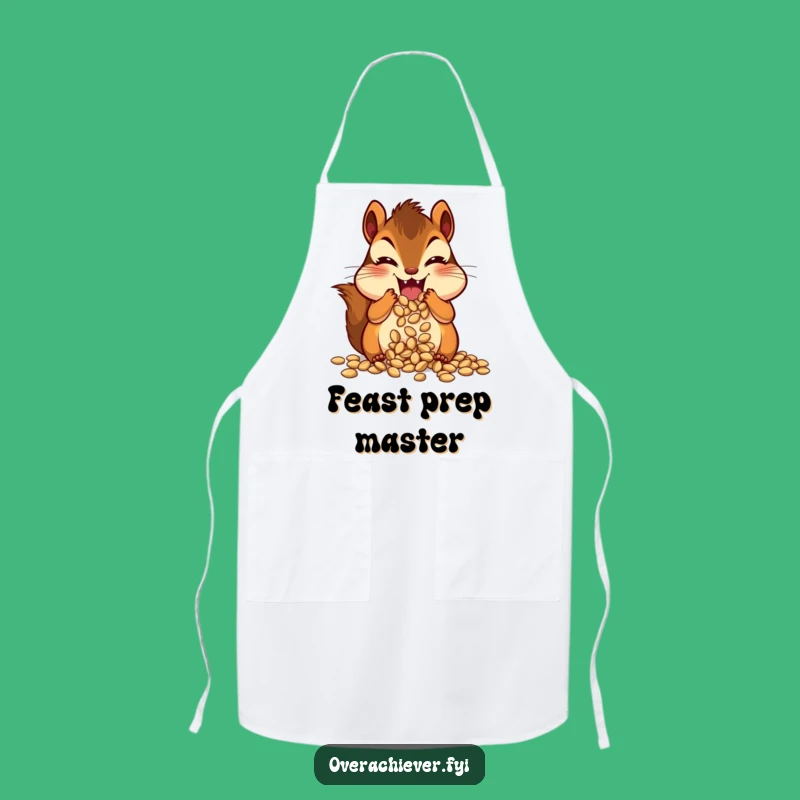 Funny Chipmunk Stuffing Cheeks Apron - Hilarious Kitchen Gear for Seed Hoarders