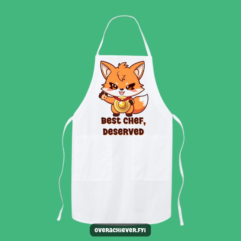 Funny Fox Medal Apron: Chef's Champion Gear, Perfect Funny Gift