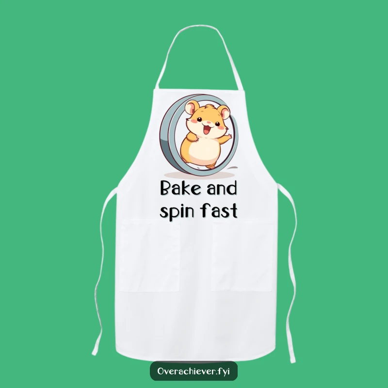 Funny Hamster's Power Chef Apron: Cook with Speed and Energy, Gift Idea