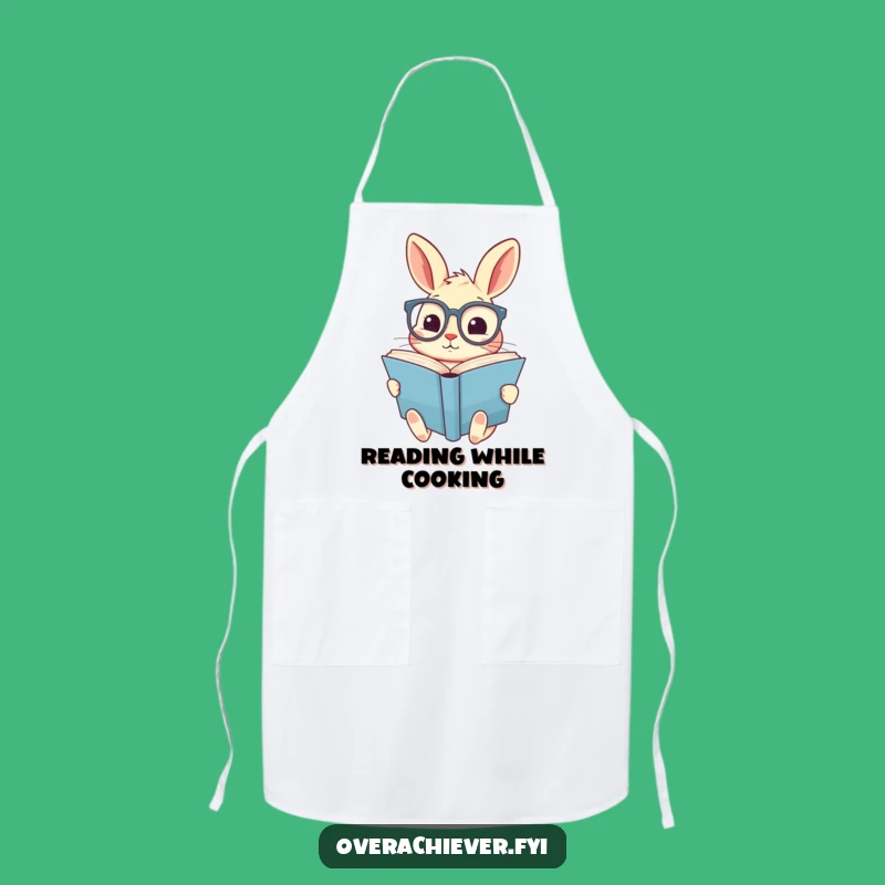Funny Rabbit Apron - Cute & Humorous Kitchen Accessory for Readers