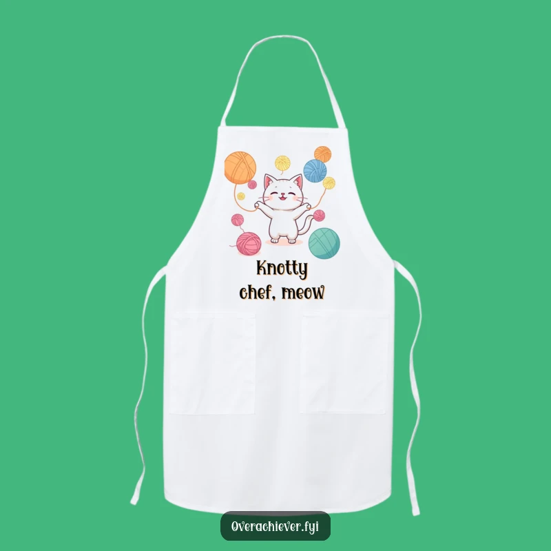 Funny Kawaii Cat Apron - Keep Clean While Juggling Projects!
