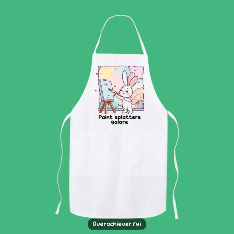 Funny Bunny Painting Apron - Protect Your Clothes While Creating This Hilarious Art!