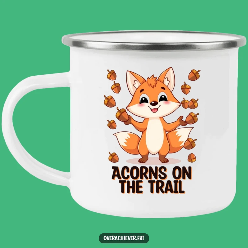 Funny Fox Camping Mug - Durable & Playful Acorn Drinkware