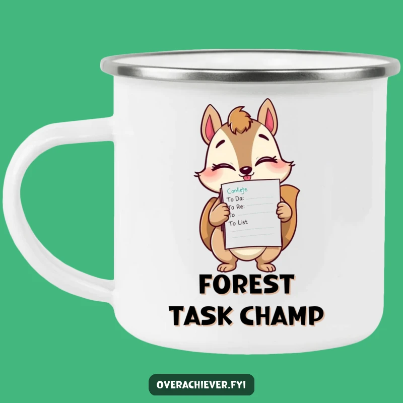 Funny Squirrel Task Master Camping Mug - Conquer Your Day, Anywhere!