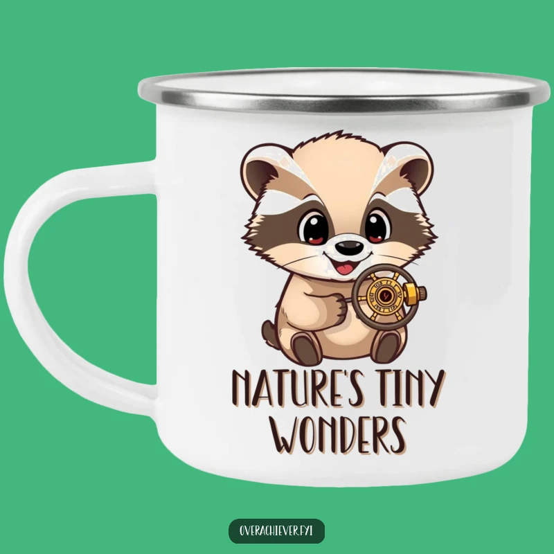 Funny Badger's Explorer Mug: Tiny Mechanisms and Big Discoveries, Perfect Camping Gift