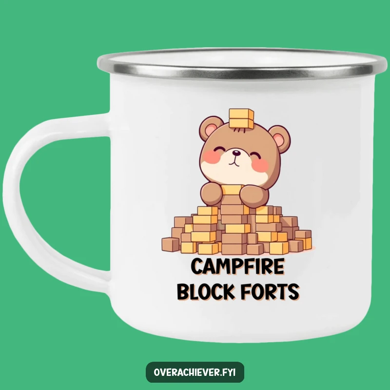 Funny Bear Stacking Camping Mug: Adventure with Focused Fun