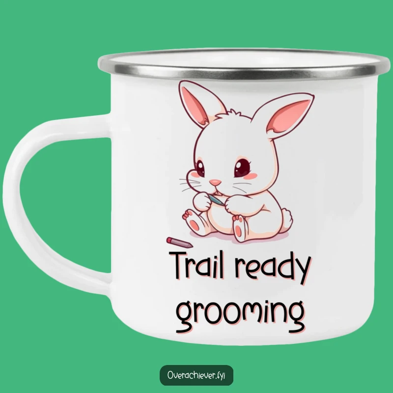 Funny Rabbit Toenail File Camping Mug, Outdoor Quirky Sip