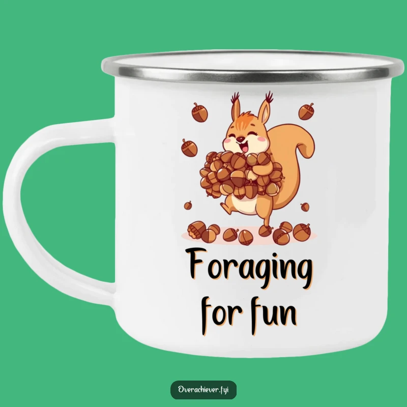Funny Squirrel Juggling Camping Mug: Outdoor Acorn Reserve, Perfect Funny Gift