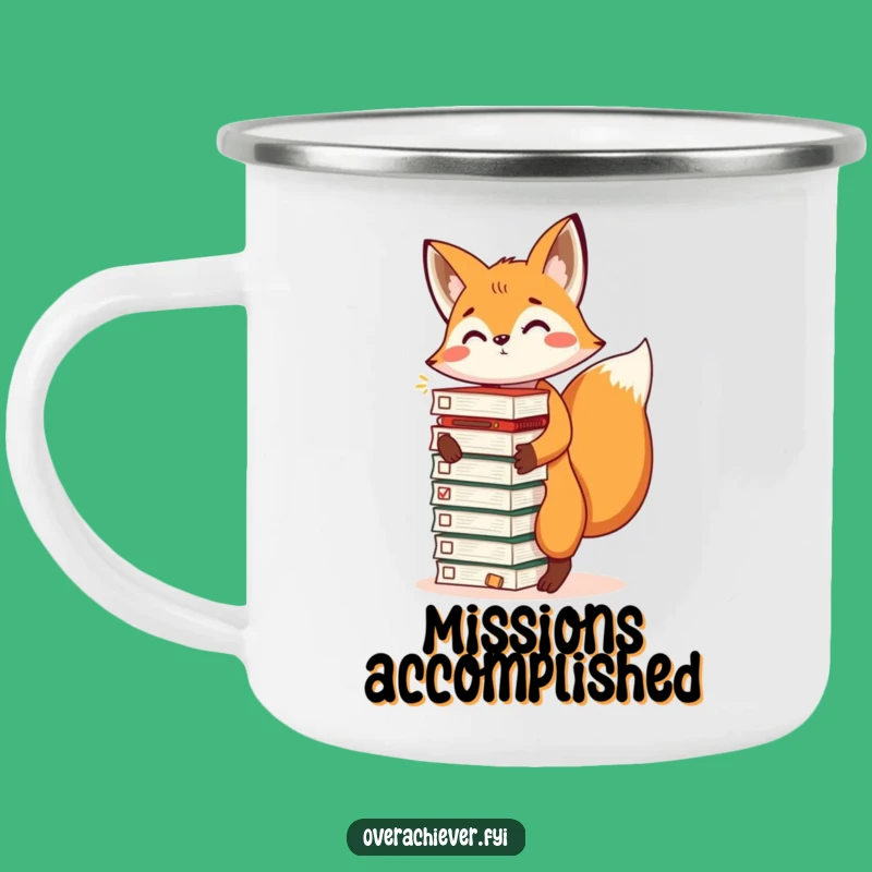 Funny Fox Task List Camping Mug: Humorous Outdoor Gift for Doers