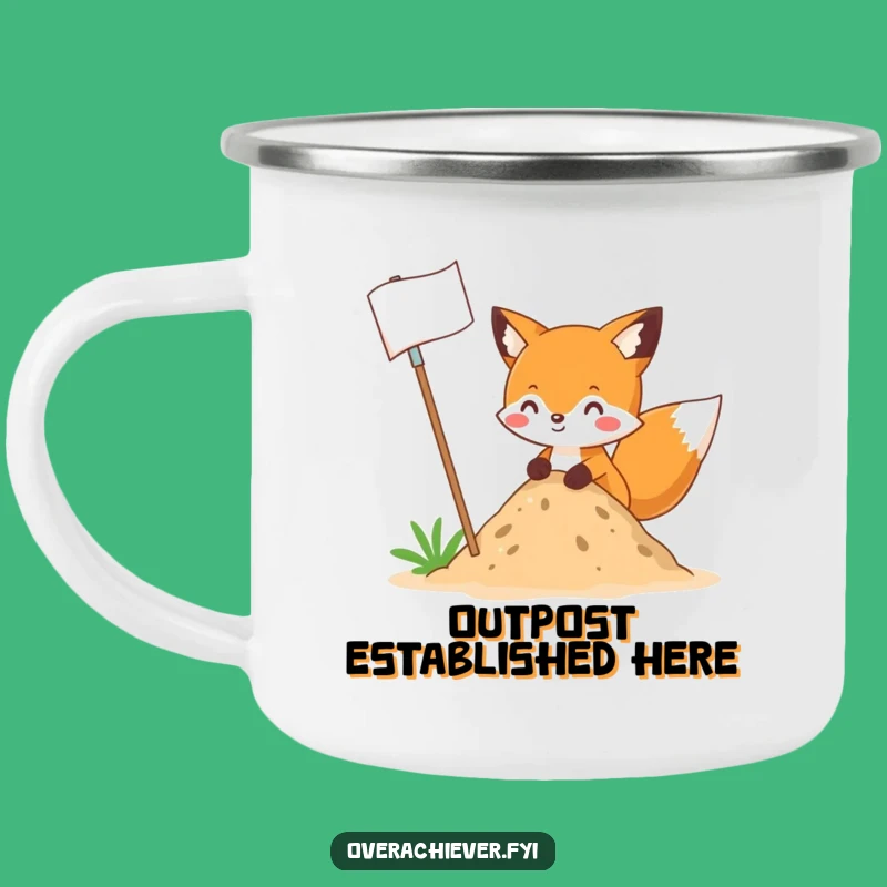 Funny Fox Flag Camping Mug: Hilarious Outdoor Conqueror Cup