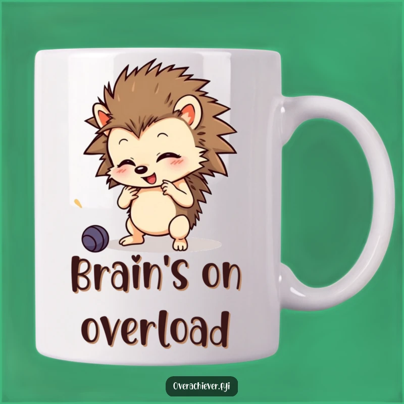 Funny Hedgehog Multitasking Mug: Perfect Gift for the Overwhelmed Genius