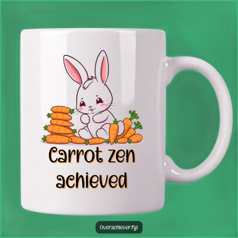 Funny Bunny Arranging Carrots Mug: The Perfect Gift for Organized Veggie Lovers!