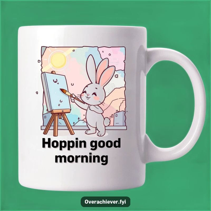 Funny Bunny Painting Mug - Unleash Your Inner Artist with This Hilarious Creation!
