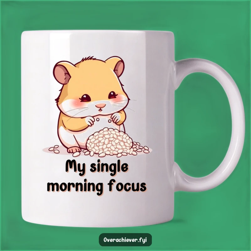 Funny Hamster Rice Counting Mug, Hilarious Budgeting & Foodie Gift