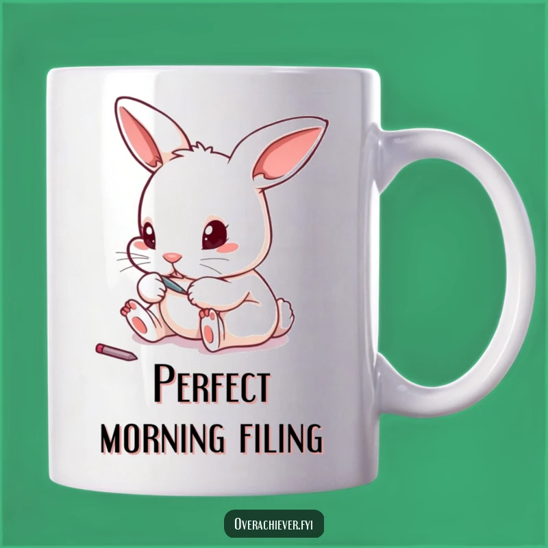 Funny Rabbit Toenail File Mug, Hilarious Pet Grooming Gift