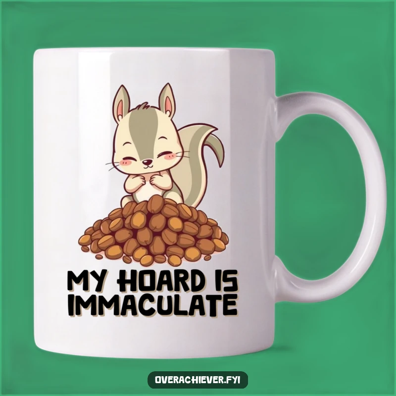 Funny Squirrel Organizing Nuts Mug - Perfect Gift for the Overly Prepared!