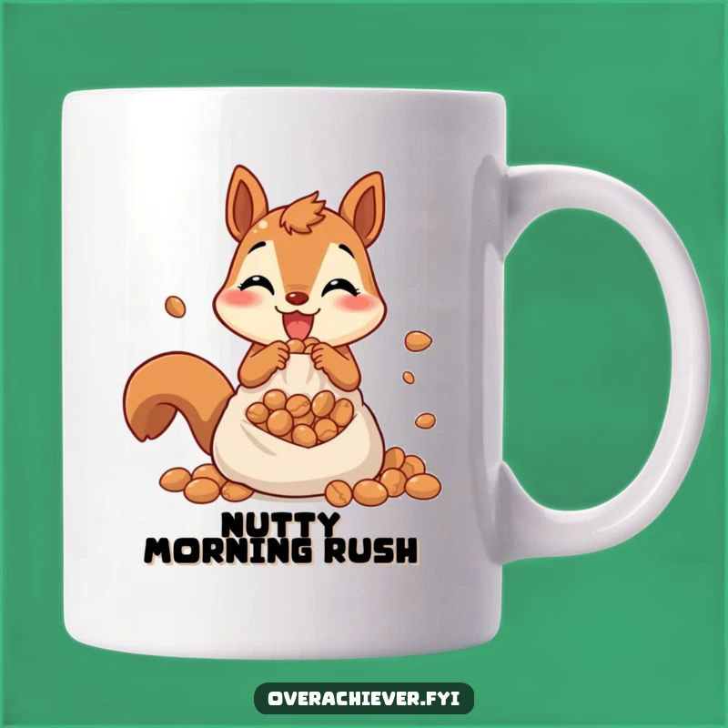 Funny Squirrel Pouch Mug - Humorous & Relatable Stash Design