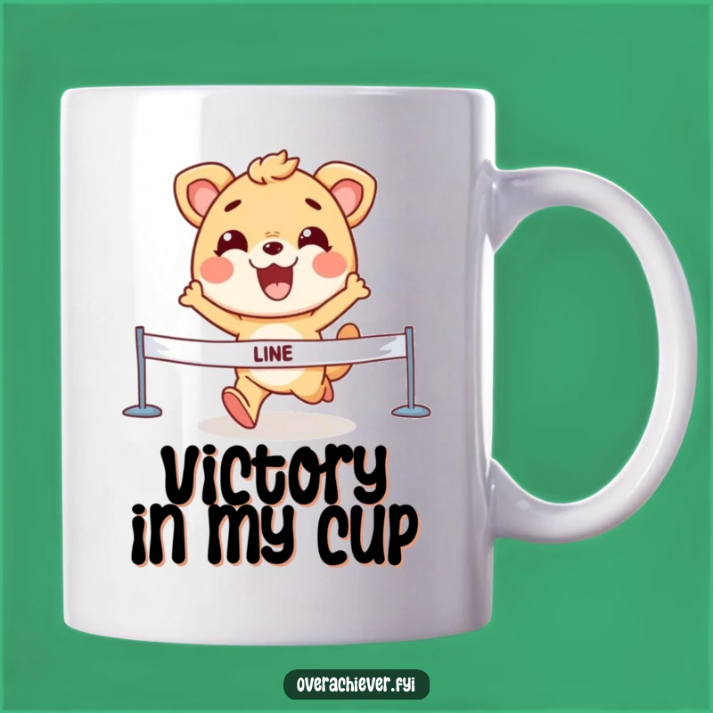 Victory Animal Funny Mug - Crossing Finish Line for a Hilarious Achievement Gift