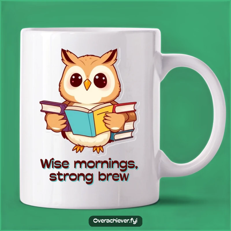 Funny Owl Studying Mug: Hilarious Smarty Pants Gift for Bookworms