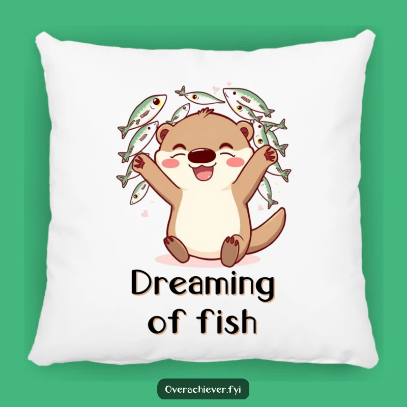 Funny Otter Fish Juggling Pillow: Comfy Support for Playful Living Gift