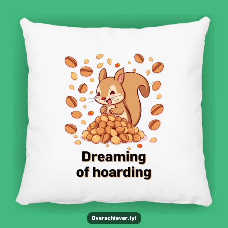 Funny Hyperactive Squirrel Pillow: A Humorous Gift for Cozy Collectors