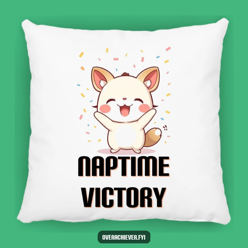 Funny Animal Celebration Pillow: Cozy Confetti Comfort, Adorable Funny Gift for Relaxation