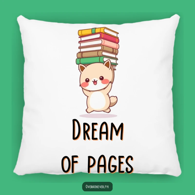 Funny Book Lover Animal Pillow - Cozy Decor for Readers