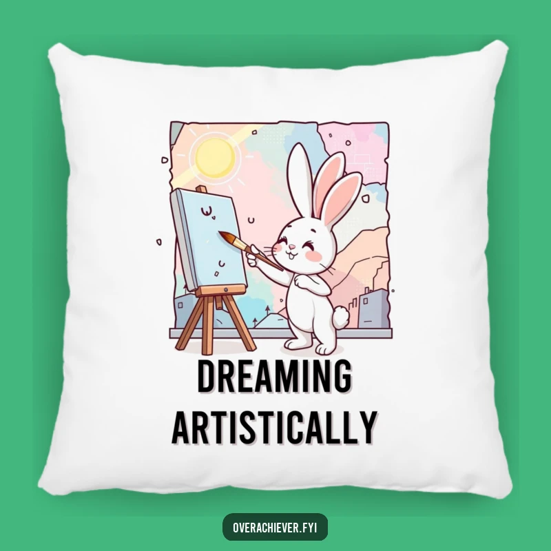 Funny Bunny Artist Pillow - Snuggle Up with This Adorable and Hilarious Creator!