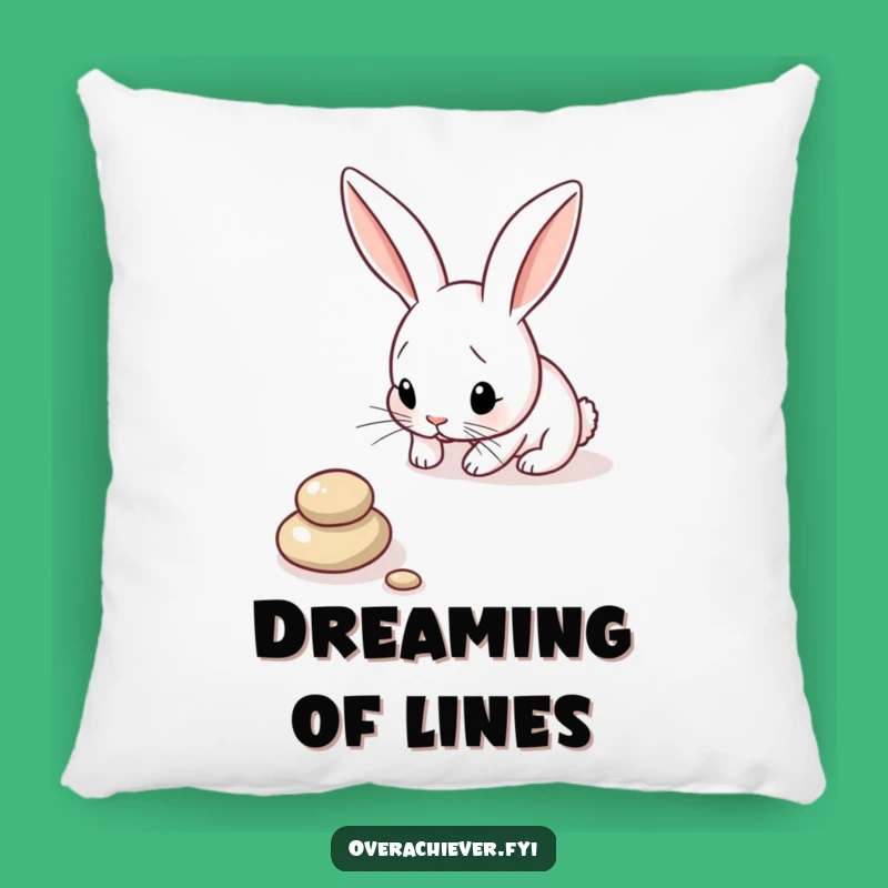 Funny Bunny Pebble Line Pillow: Soft Comfort & Hilarious Decor