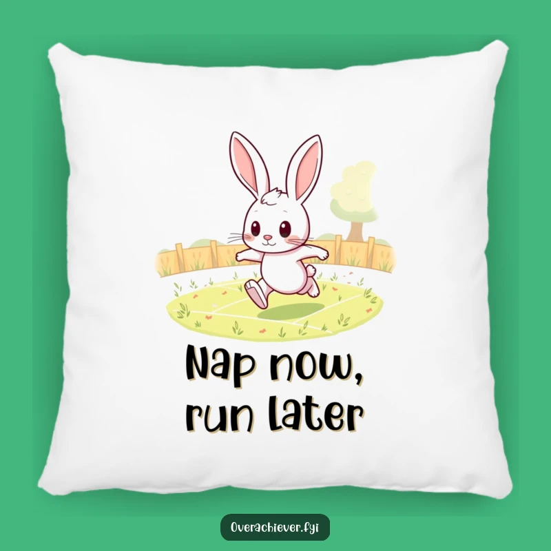 Funny Rabbit Pillow: Cozy Comfort for the Determined Athlete with a Sense of Humor