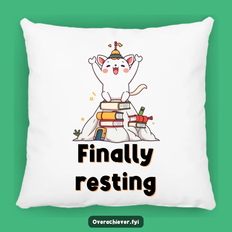 Funny Task Mountain Pillow: Cozy Victory Comfort, Adorable Funny Gift for Relaxation