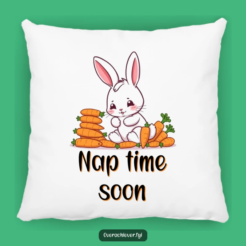 Funny Bunny Carrot Organizer Pillow: Add Hilarious Comfort and Charm!