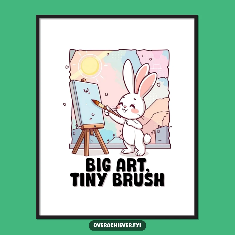 Funny Bunny Painting Digital Art Print - Instant Artistic Joy for Your Walls!