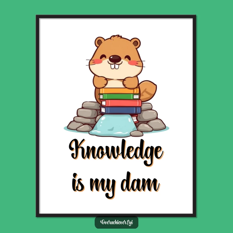 Funny Beaver Digital Art - Intellectual Decor for Your Space!