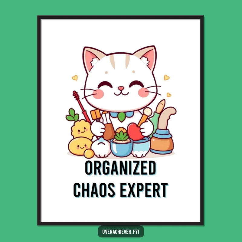 Funny Cat Digital Art: Proud Smirk Wall Decor, Perfect Humorous Art Gift!