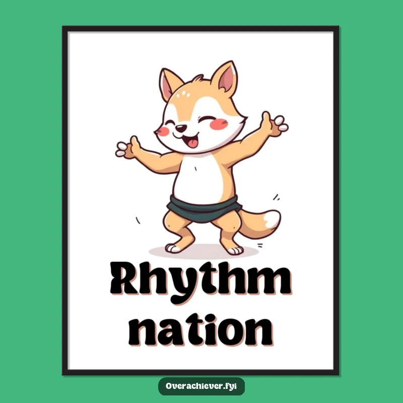 Funny Dancer Animal Digital Print - Instant Art for Dance Lovers