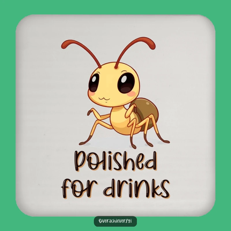 Funny Ant Antenna Shine Coaster: Protect Surfaces with Polish