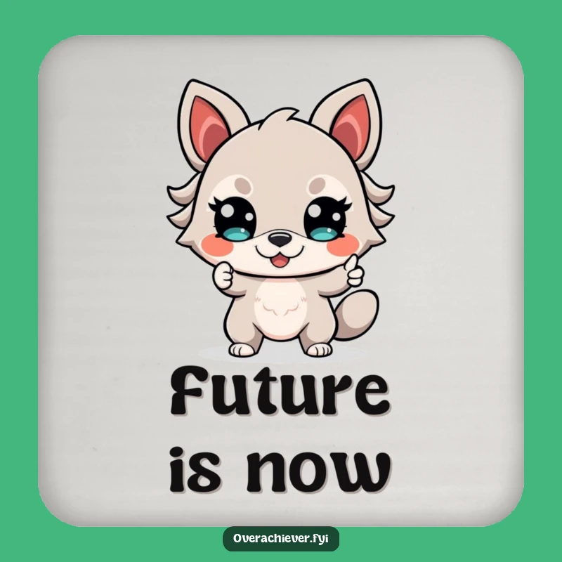 Funny Determined Animal Coaster: Confident Protection, Bright Future Vibes, Unique Funny Gift