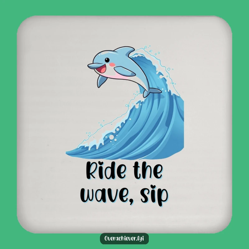 Funny Dolphin Coaster: Wave Protection, Joyful Table Decor, Hilarious Gift