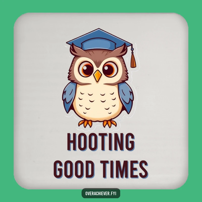 Funny Owl Coaster Set - Protect Surfaces with Wise Humor