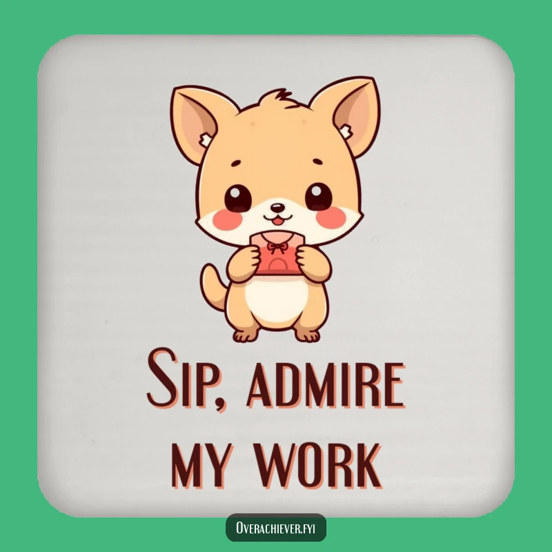 Funny Proud Animal Coaster: Maker's Surface Protector - Perfect Gift!