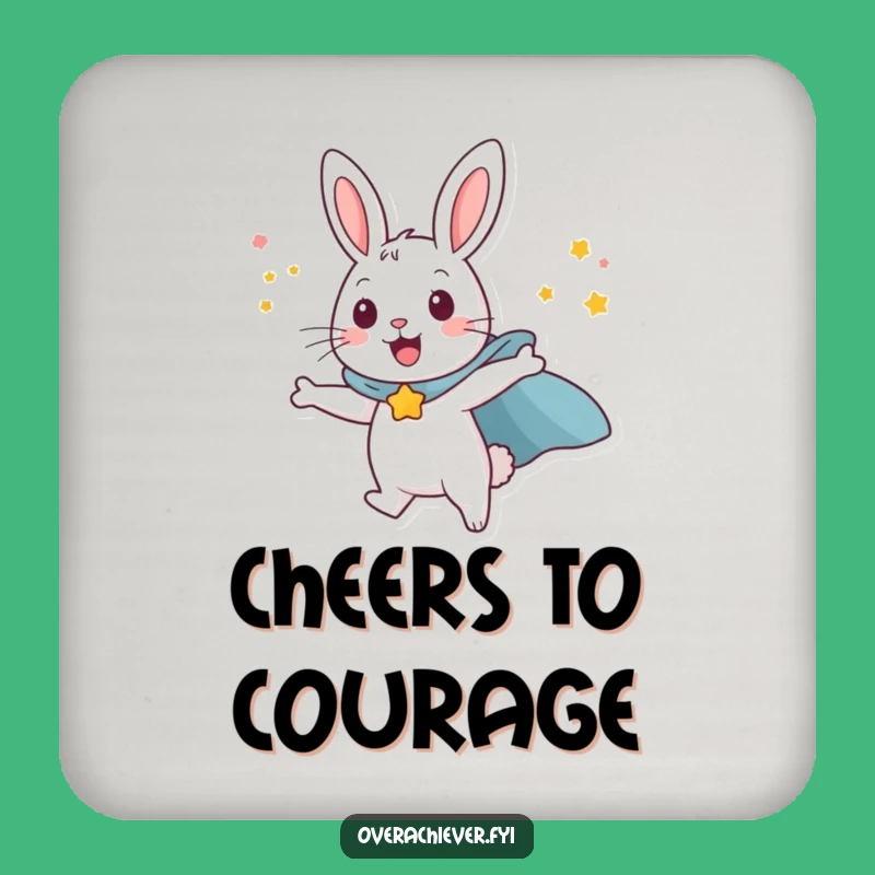 Funny Rabbit Flying Coaster - Protect Surfaces with Heroic Charm