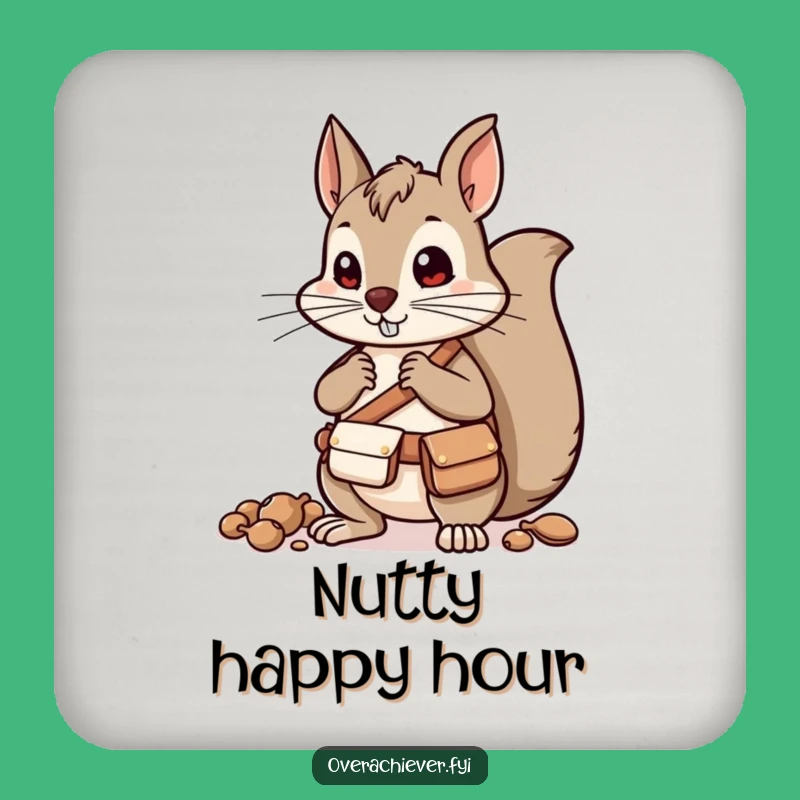 Funny Squirrel Planner Coaster: Protect Surfaces, Cute Funny Gift!