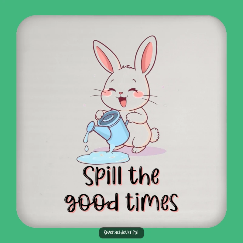 Funny Rabbit Watering Coaster: Garden Drink Protection, Perfect Funny Gift