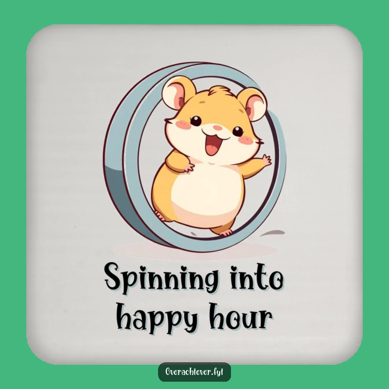 Funny Hamster Wheel Coasters: Protect Surfaces with Top-Speed Fun, Gift Set