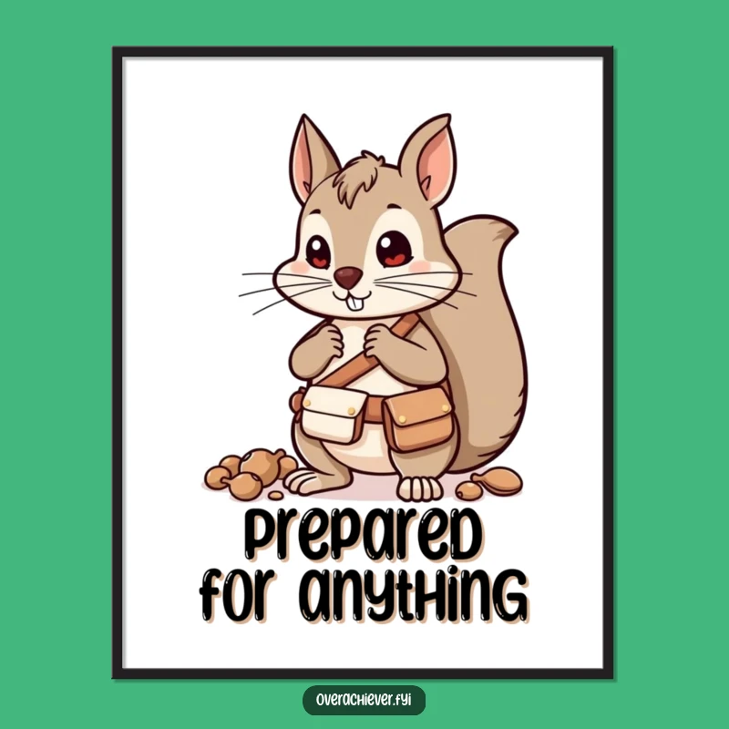 Funny Squirrel Planner Poster: Motivational Decor, Perfect Funny Gift!