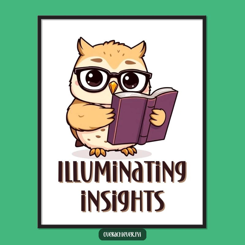 Funny Smart Owl Poster: Humorous Scholar Wall Art!
