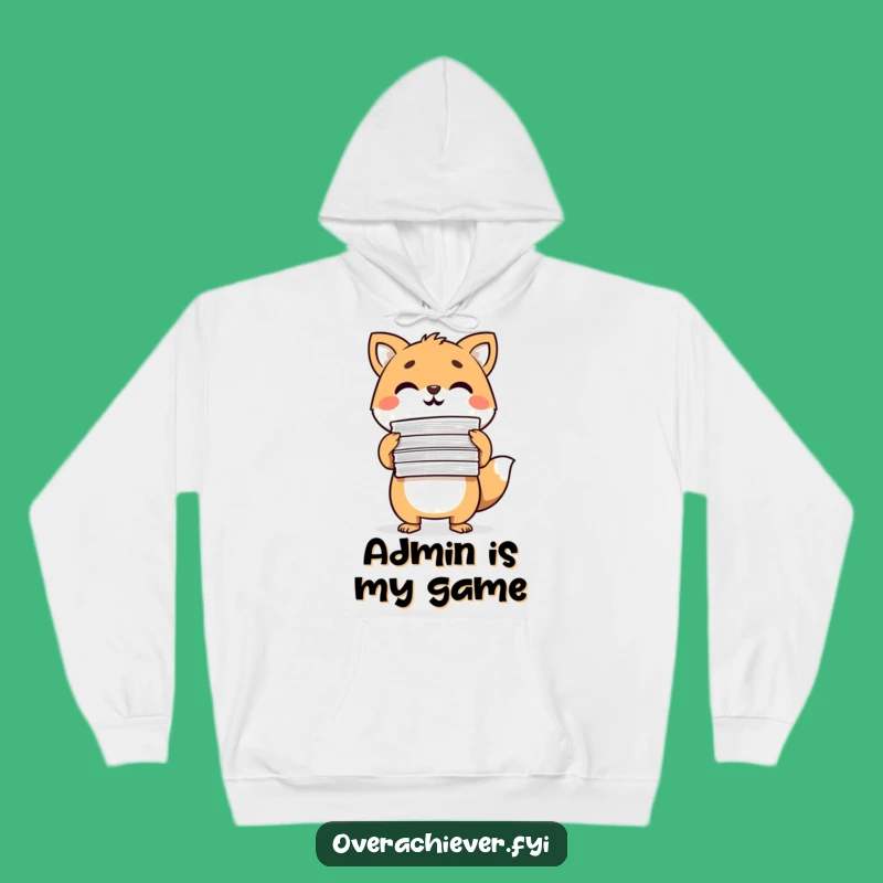 Cozy Animal Paperwork Hoodie - Funny Triumph Sweatshirt for Organized Comfort
